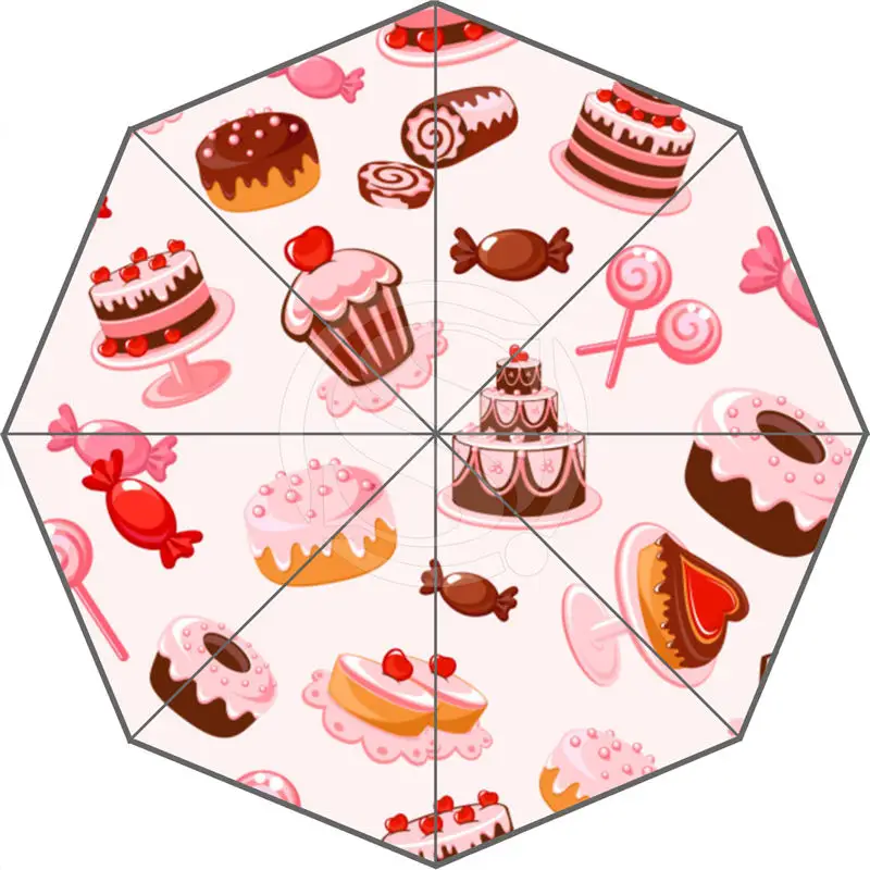 7.420 New Fashion Custom chocolate ice cream Umbrella Sunny and Rainy