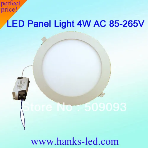 20pcs/lot Fedex Shipping 4W led light AC85-265V Ultra Thin Ceiling Downlight White Light LED Recessed Panel Lamp + Driver | Освещение
