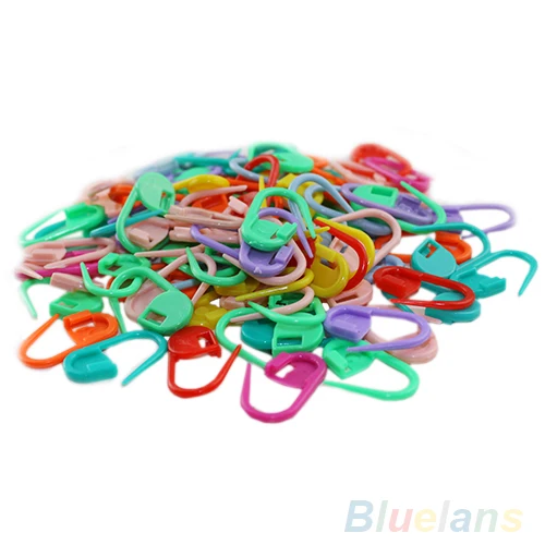 

100PC Knitting Mix color Craft Crochet Locking Stitch Needle Clip Markers Holder