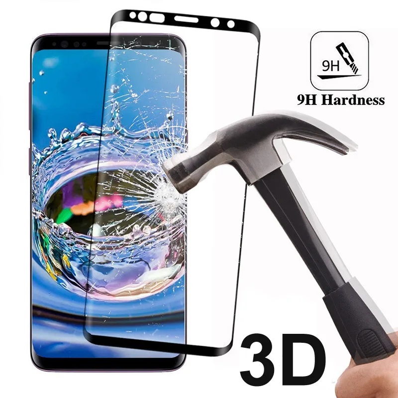 

3D Tempered Glass for Samsung Galaxy S8 Plus S6 S7 S9 Edge S8 Plus Full Cover Screen Case for Galaxy Note 8 Protector Film Glass