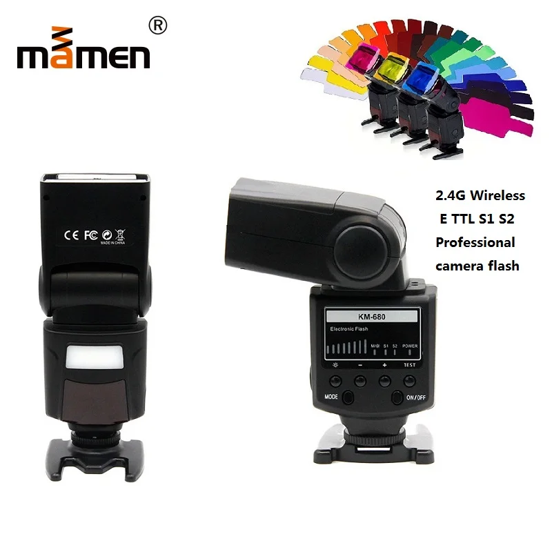 

Mamen KM-680 High Speed Flash Light Speedlite SLR Camera Flash 5600K Backlight Digital Camera For Canon 5D2 60D 70D Nikon D5300