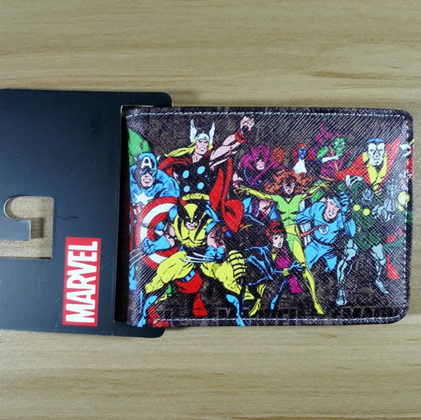 

Wallet Marvel Comics Heroes Thor Hulk Deadpool Thing Wolf and Heroes Pictures Collection Short Wallets With Card Holder W243