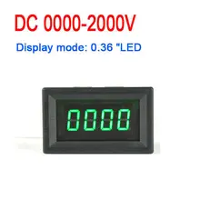 DC 0-2000 в высокий Вольтметр для напряжения цифровой светодиодный дисплей Вольт индикация монитор метр 5 в 12 В автомобильный аккумулятор