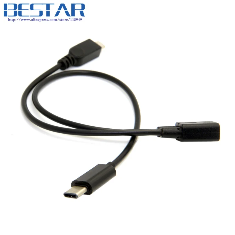 2 в 1 Micro USB Женский USB-C Тип C USB 3,1 type-c и Micro USB Мужской разветвитель удлинитель Зарядка Зарядное устройство Y КАБЕЛЬ