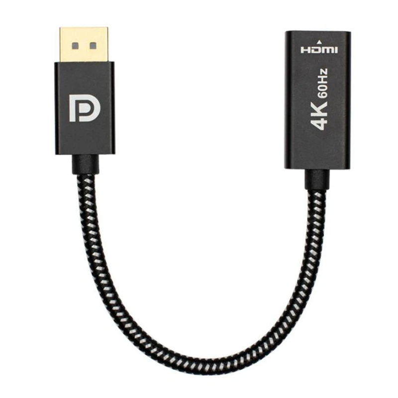 20cm 4K@60Hz High Quality Display Port to HDMI 2.0 Cable Pro DP DisplayPort Male to HDMI Female Converter Cable for Laptop TV 20cm 4K@60Hz High Quality Display Port to HDMI 2.0 Cable Pro DP DisplayPort Male to HDMI Female Converter Cable for Laptop TV