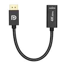 20 см 4K @ 60 Гц высокое качество Дисплей порты и разъёмы к HDMI 2,0 кабель Pro DP Дисплей порты и разъёмы мужчина к HDMI Женский конвертер кабель для ноутбука тв