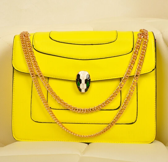 Hot Most Fashion Snake Head Lock Women Handbag Messenger Bag Most Fashion Snake Head Lock Women Handbag Messenger Bag Metal Chain Lady Mochila Satchel School In Shoulder Bags From Luggage On