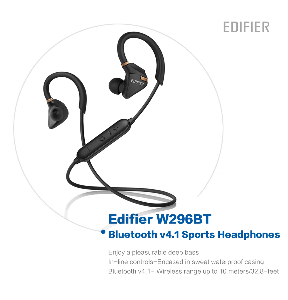 Edifier W296BT спортивные наушники пот 