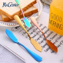 KHGDNOR нож из нержавеющей стали для масла, красочное сырное десертное варенье, нож для крема, западные столовые приборы, инструменты для завтрака
