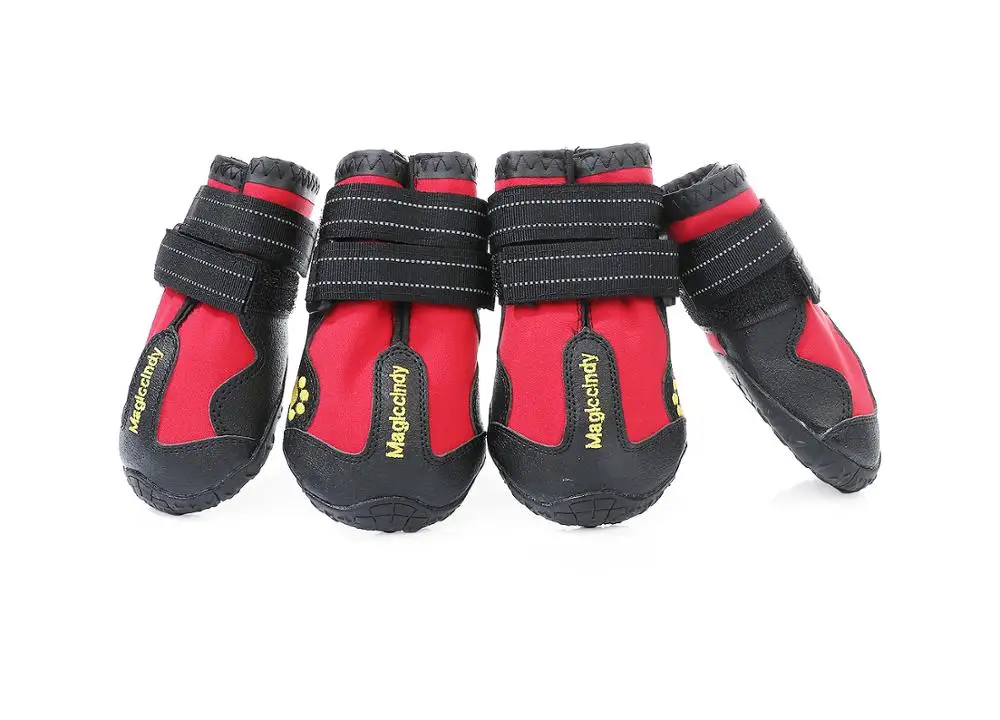 

4PCS Dog shoes Summer and Winter Anti-skid dog boots Rain boots Snow shoes Walking shoes Big dog shoes Labrador Husky
