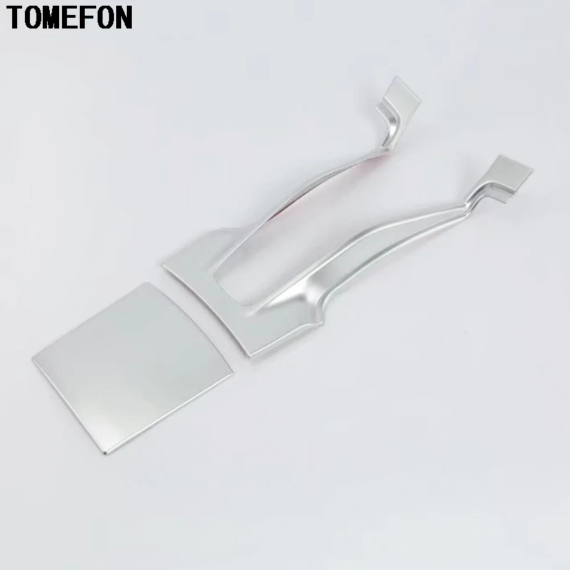 

TOMEFON ABS Chrome Front Gear Shif Panel Console Trim Car Interior Styling Accessories 2pcs For Acura CDX 2016 2017 2018