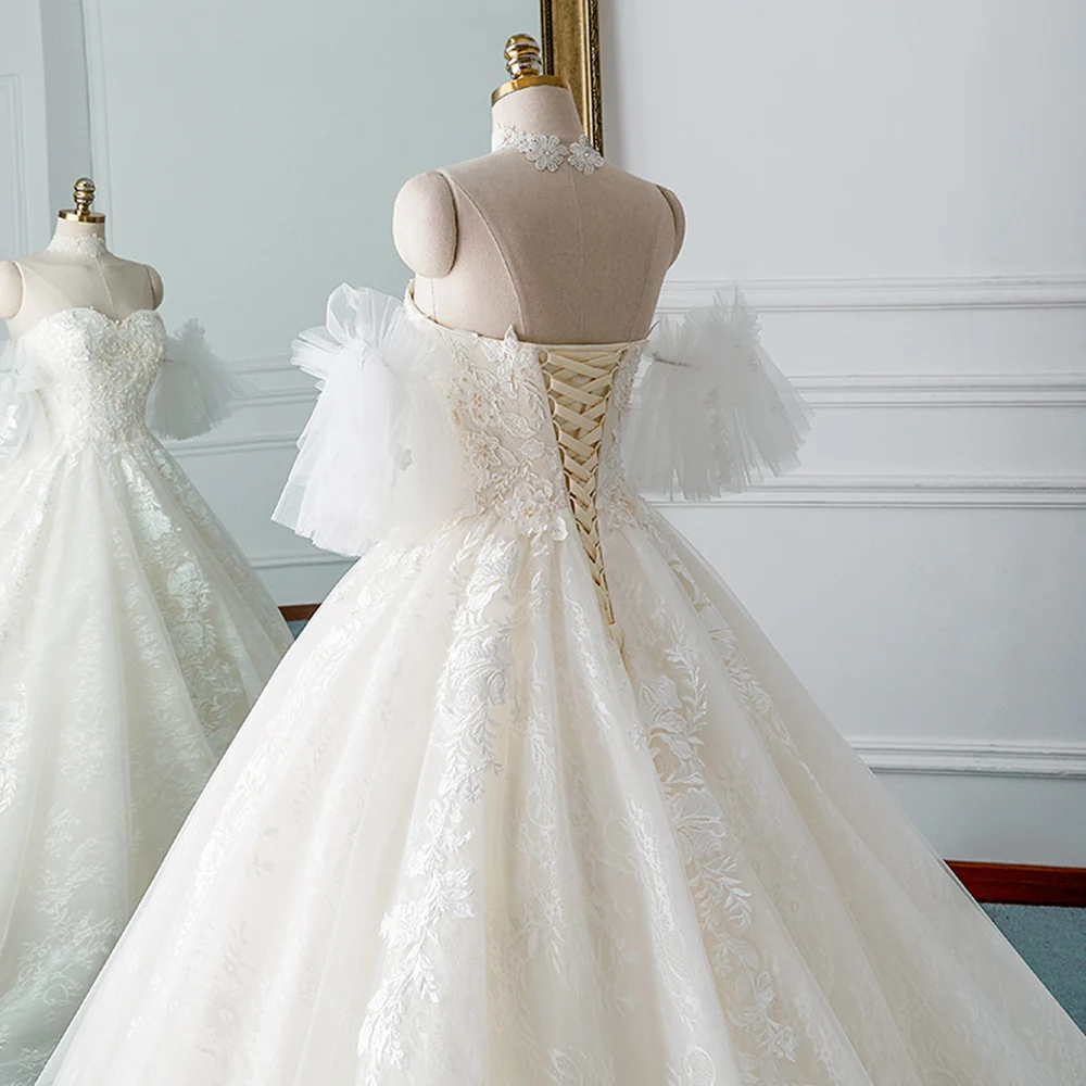 Бисероплетение Аппликации кружево бальное платье Свадебные платья со съемными рукавами Alibaba Интернет-магазин 2019 Vestidos De Noiva Princesa