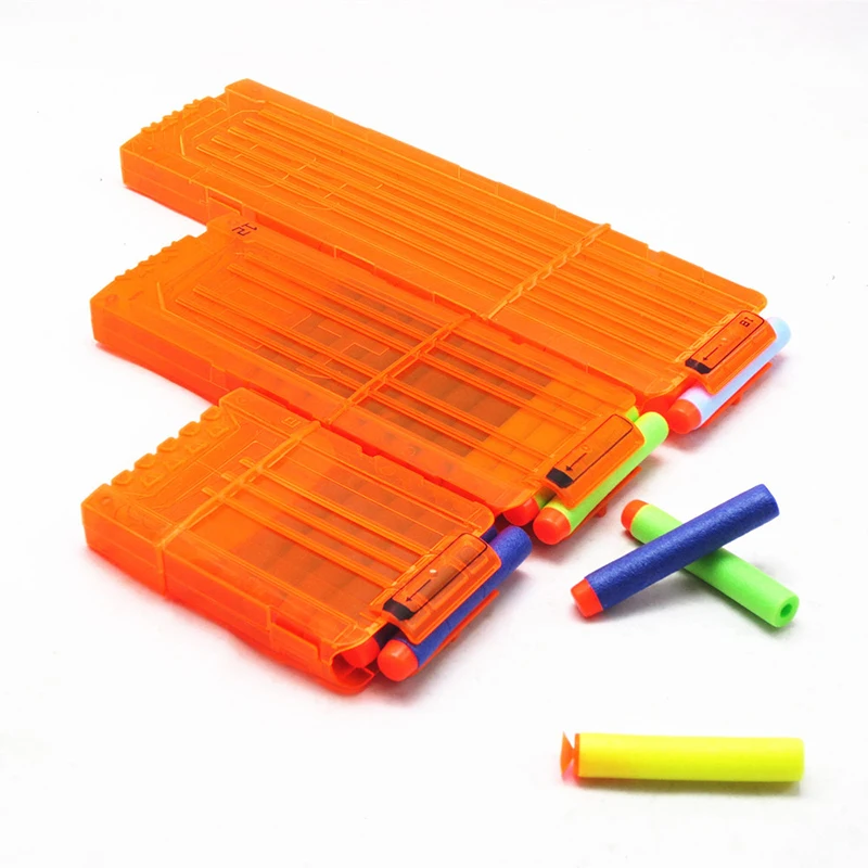 

6-18 Orange Reload Clip For Nerf Magazine Toy Gun Accessories Outdoor Shooting Game Bullet Clip Children Toy Gun Supplies