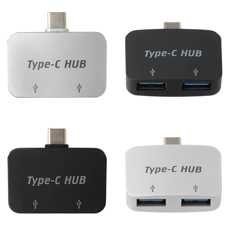 Type C на 2 порта USB 2,0 концентратор адаптер для MacBook Chromebook S8 S9 Note8 Xiaomi 6