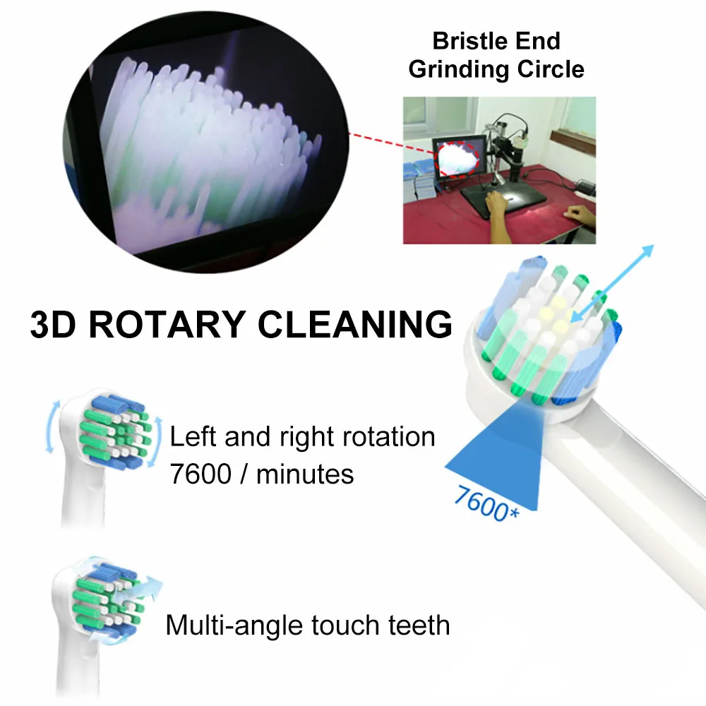 Новая Вращающаяся электрическая зубная щетка перезаряжаемая зарядка с 2 шт. шлифовальные насадки зубы Глубокая чистка кистей уход за полостью рта