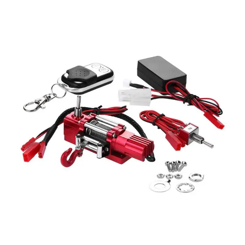 

Metal Steel Wired Automatic Simulated Winch with Switch for 1:10 CC01 Axial SCX10 D90 RC Car Rock Crawler Car Parts