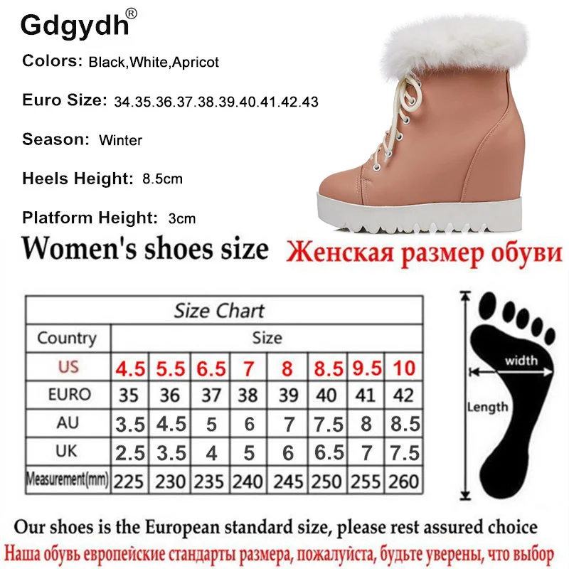 Женские ботильоны на натуральном меху Gdgydh черные теплая обувь из хлопка для