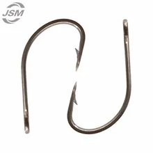 JSM 100 шт. 8300 Высокоуглеродистая сталь карп рыболовные крючки серебро тефлон покрытием длинный хвостовик приманка для карпа Крючки Размер 2 4 6