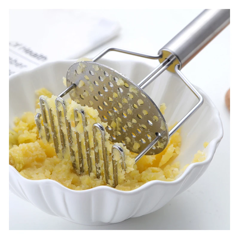 

1 Mashed Potato Shredder Stainless Steel Potato Crusher Easy to Clean Pumpkin Sweet Potato Minced Kitchen Tools