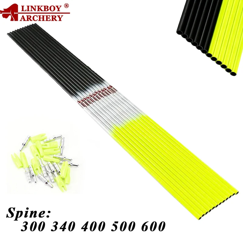 12PCS Pure Carbon Arrows Shaft SP700 ID6.2mm for Recurve Bow Hunting Archery