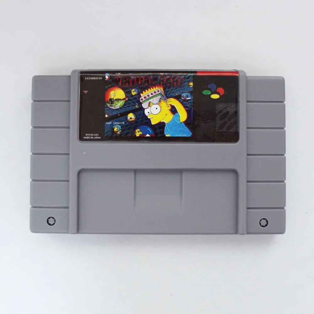 Виртуальный Барт 16 бит большой серый карточная игра для ntsc игры Прямая доставка