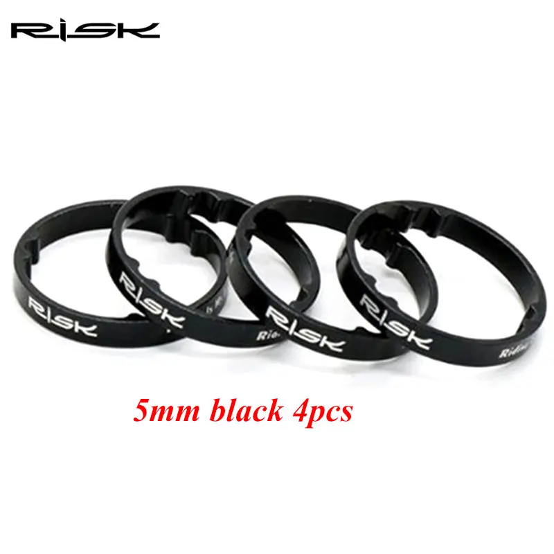 5mm black 4pcs 4 шт./компл. 5 мм легкий Алюминий велосипед гарнитура шайба горный велосипед передняя вилка шайба рулевая колонка велосипеда руль прокладки уплотнительное кольцо - Цвет: 5mm black 4pcs