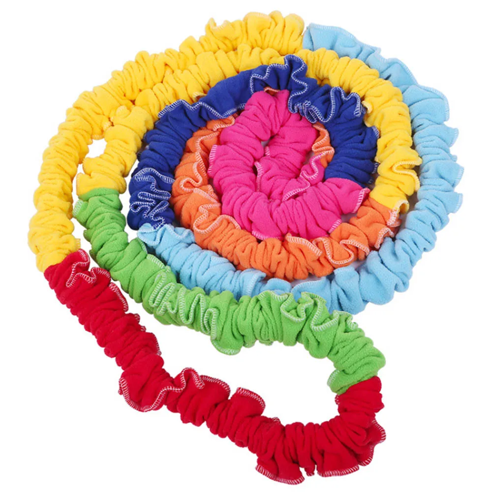 

Cooperatiive Stretchy Band Running Rally Children's Elastic Rainbow Rope Physical Training Equipment Stress Reliever Tool J71