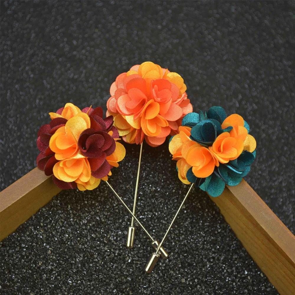 Wholesale Tuxedo Lapel Pin Flower Brooches for Men Fashion Lapel Pin