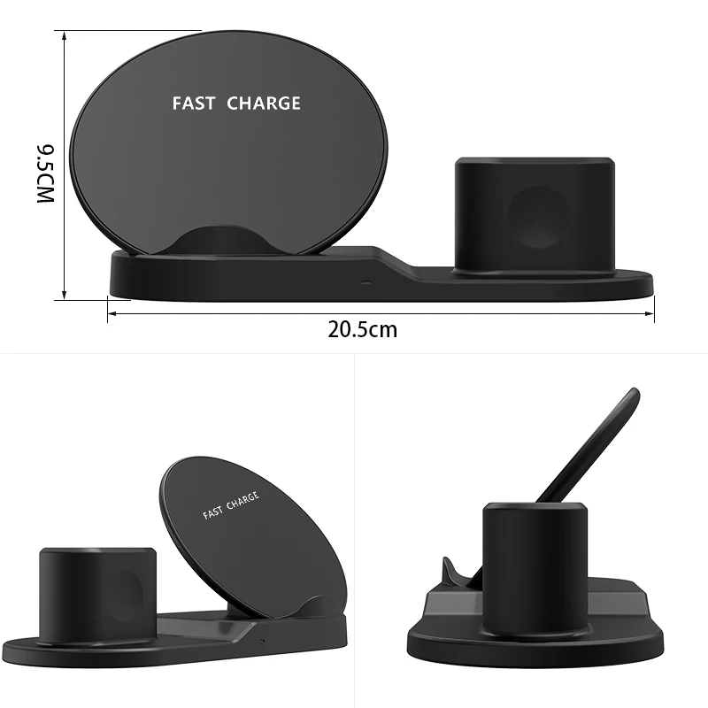 Wireless Charger,3 in 1 Wireless Charging Dock Stand for Apple Watch,Charging Station for Airpods,Fast Wireless Charger Dock  (6)