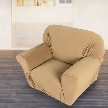 

Sofa Cover Elastic Soft Polyester Spandex Slipcover Couch Sofa Cover 1 Seater Camel Home Decoration