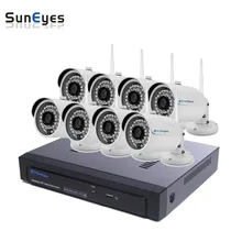 SunEyes SP-VK1881W-E 1080P HD 8CH IP CCTV Camera NVR Kit 1SATA Port with 8pcs HD Wireless Wifi Mini IP Camera Outdoor P2P