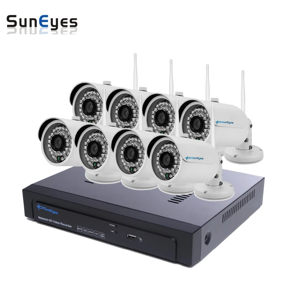 Suneyes sp vk1881w e 1080 P hd 8ch ip камеры видеонаблюдения nvr комплект 1 sata порт с 8 шт. HD