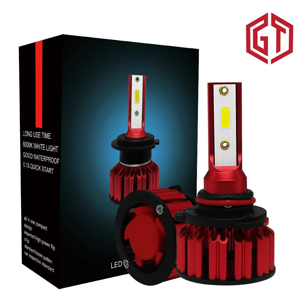 

GUANGJI 2pcs 80W 6000K 16000lm H4 HB2 H7 H8 H9 H11 9005 9006 Anti-Emc Car LED Headlight Bulbs COB Auto Headlamp 12v-24V
