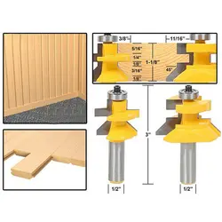 1/2-SHK Деревообработка гравировальный станок инструмент Дровосек frame tenon нож плиты пола фрезерные cutter-2pcs/комплект