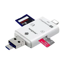 USB 2,0 OTG кардридер Micro SD TF кардридер адаптер для iPhone XS MAX XR 5 6 7 8 Разъем для IPAD IOS Micro USB Android телефон