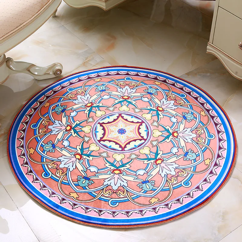 Europe Round Carpet Size 60/80/100/120/160CM Printing Parlor Carpets