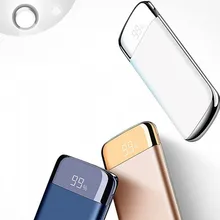 Мощность Bank внешняя Батарея 10000 mah Мощность Bank 2 USB ЖК-дисплей Мощность банк Портативный мобильного телефона Зарядное устройство для Xiaomi Mi 18650