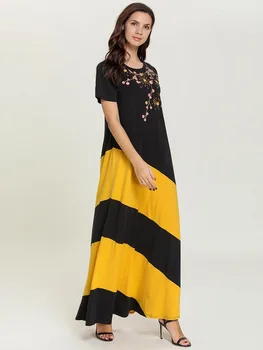 

Robe femme ete 2019 Women Casual Summer Dress O Neck Short Sleeve Plus Size 4XL Striped Vestidos de verano