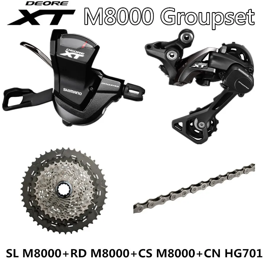 SHIMANO DEORE XT M8000 Группа Комплект горного велосипеда MTB 1x11-Speed 40T 42T 46T SL+ RD+ CS+ CN M8000 рычаг переключения передач задний переключатель