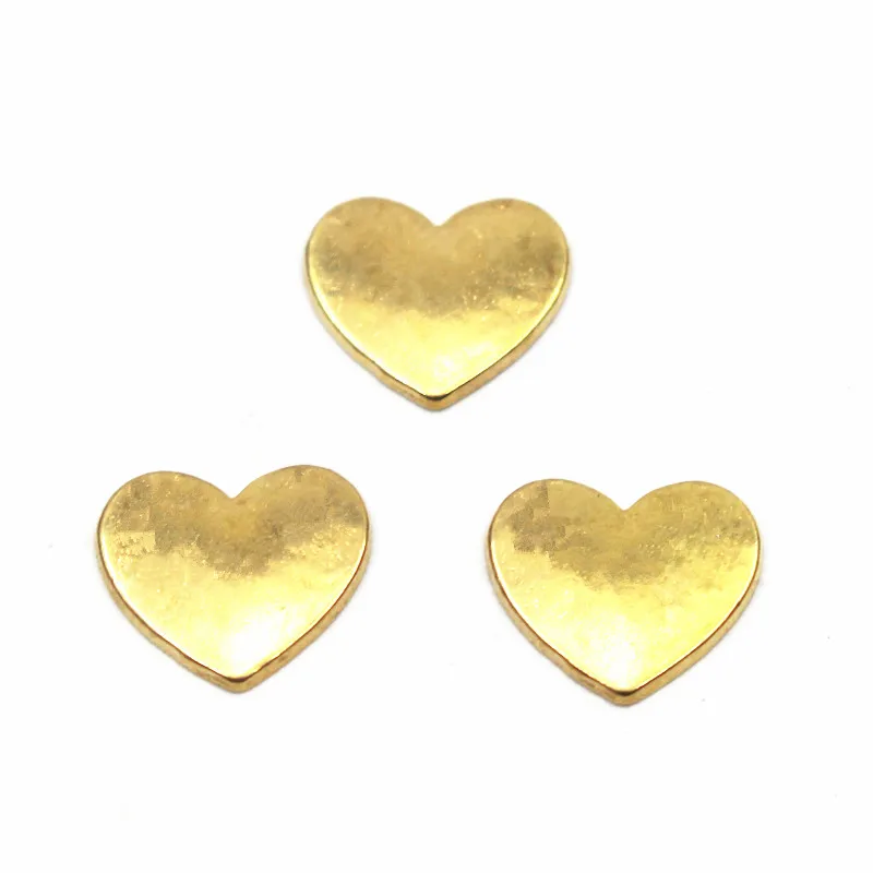 

Hot Sale 20pcs/lot Enamel Simple Heart Gold Floating Charms For Living Glass Floating Lockets Necklace Bracelet Jewelry