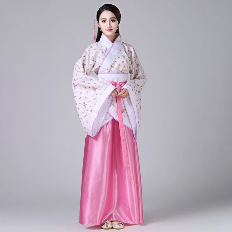 165-180High Quality Hanfu Emboridery Traditional Chinese Style Dance Costumes Qing Dynasty Dramaturgic Dress for Women Peri Robe