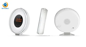 

2019 New LED Digital Alarm Clock Multi-function Natural Wake-up Light Sunrise Sunset Wake Up Light with Radio Wake-up Clock
