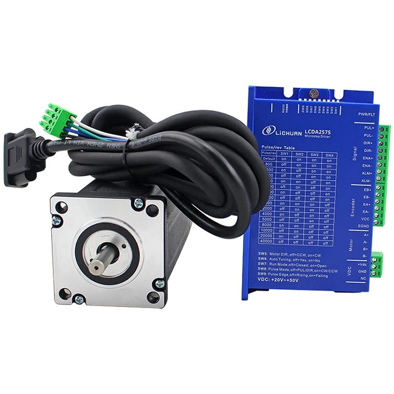 

lichuan 2.3N.m 60mm Nema 24 closed-loop step motor LCDA257S+LC60H278 2 phase stepper motor driver kit