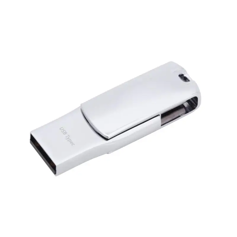 

32/64/128gb Metal USB Flash Drive Type-C OTG U Disk Memory Stick for Phone Computer PC Keychain Rotating Pen Drive Pendrive