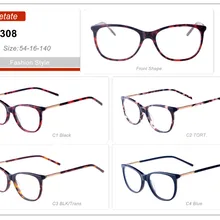 Глаз чудо Для женщин Havana очки оптических оправ с металлическими дужками