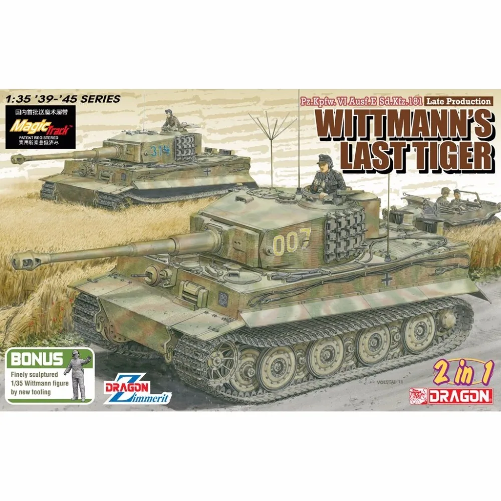 DRAGON 6800 1/35 Pz.Kpfw.VI Ausf.E Sd.Kfz. 181 последняя модель в масштабе тигра Wittmann Наборы | Наборы для сборки моделей -33033312967