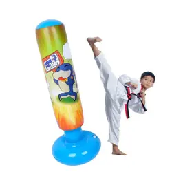 Дети 1,25 м Колонка боксерская груша сброса давления сильного удара песком надувные Free-стенд стакан Муай Тай обучение