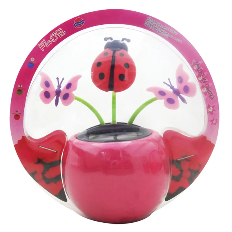 10 PCS/lot free shipping hot sale solar flowers novelty car decoration