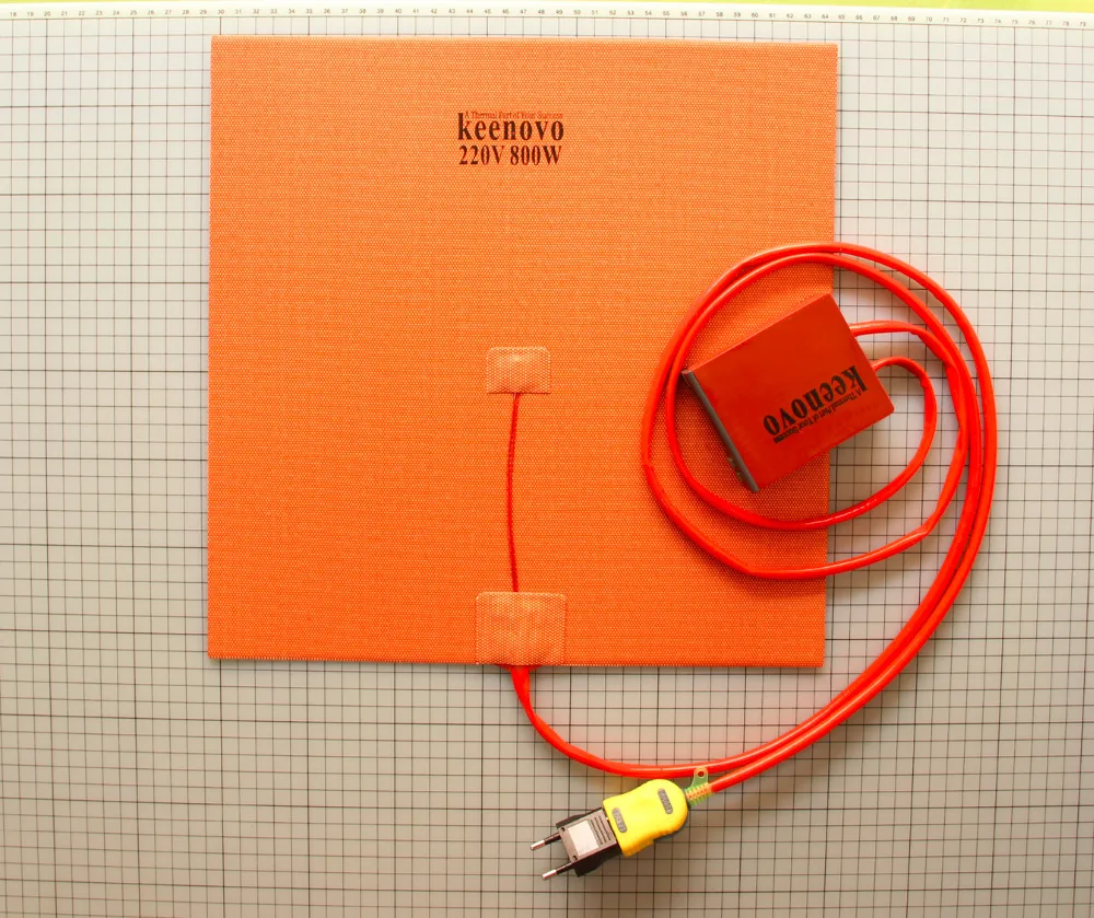 US $125.99 35x35cm 800W 220V Silicone Heater Pad Cobblebot Huge 3D Printer Heated bed wDigital ControllerPlug