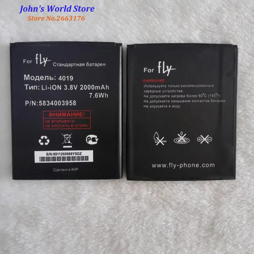 2019 высокое качество BL4019 батарея для Fly IQ446 IQ 446 Li-Ion 2000mAh Мобильный телефон Bateria Batterie